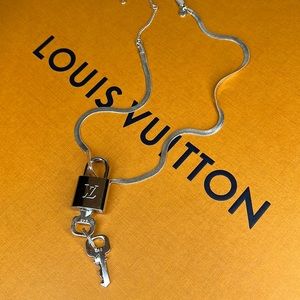 Authentic LV Silver Lock & Key